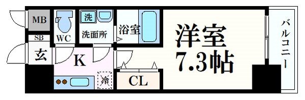 三国駅 徒歩5分 5階の物件間取画像